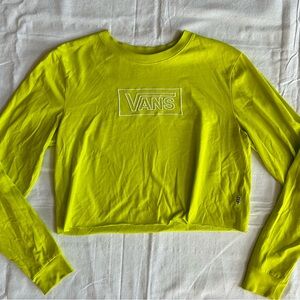 Vans | Neon Yellow Long Sleeve Crop Top